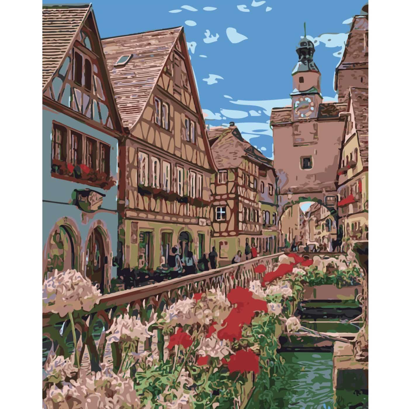 Картина по номерам Strateg Дома на воде 40х50 см (SY6412)