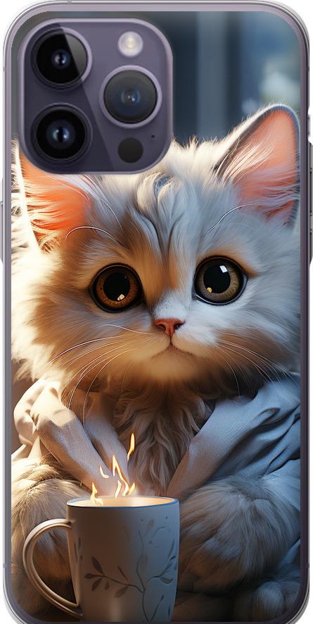 Чехол на iPhone 14 Pro Max White cat (5646u-2667-42517)