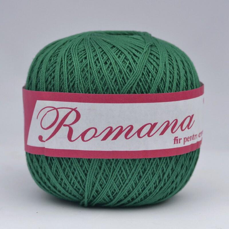 Пряжа хлопковая Romanofir Romana 1253 Зеленый (6960)