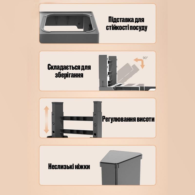 Миска двойная для собак ELS PET на подставке с регулируемой высотой и плавающим блюдцем Черный (1822310327) - фото 8 Миска двойная для собак ELS PET на подставке с регулируемой высотой и плавающим блюдцем Черный (1822310327) - фото 8