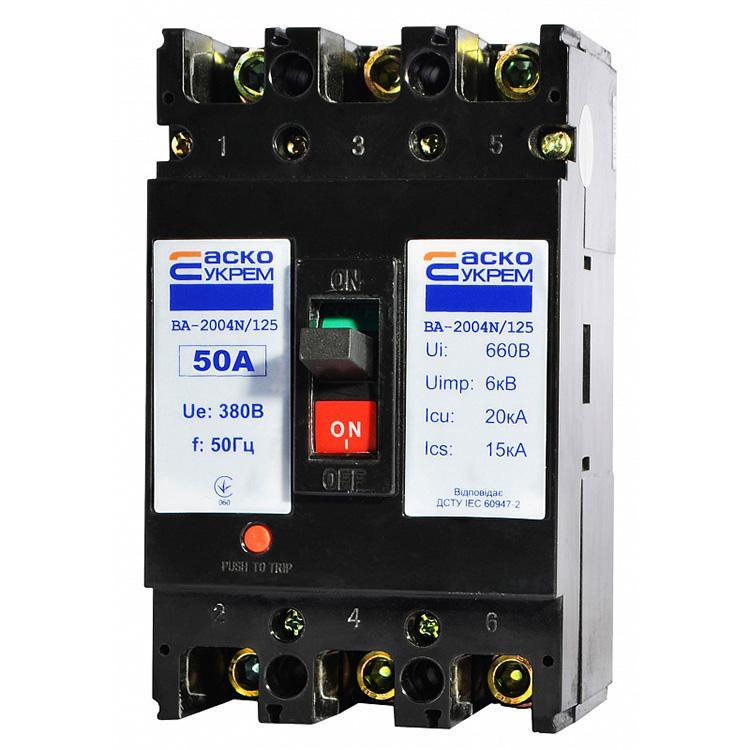 Автоматический выключатель АСКО-УКРЕМ ВА-2004N/125 50А 3 полюса (2348871648)