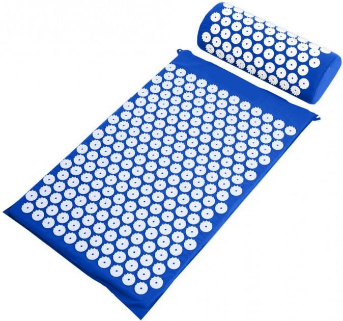 Коврик массажно-акупунктурный Acupressure Mat and Pillow Set с подушкой 64х40 см Синий