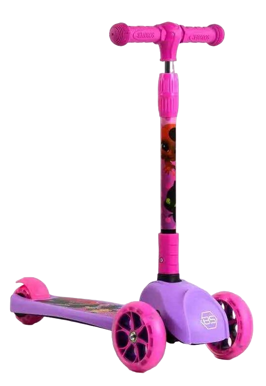 Самокат трехколесный складной Best Scooter 80277 для девочки Фиолетовый (80277_allbNM)
