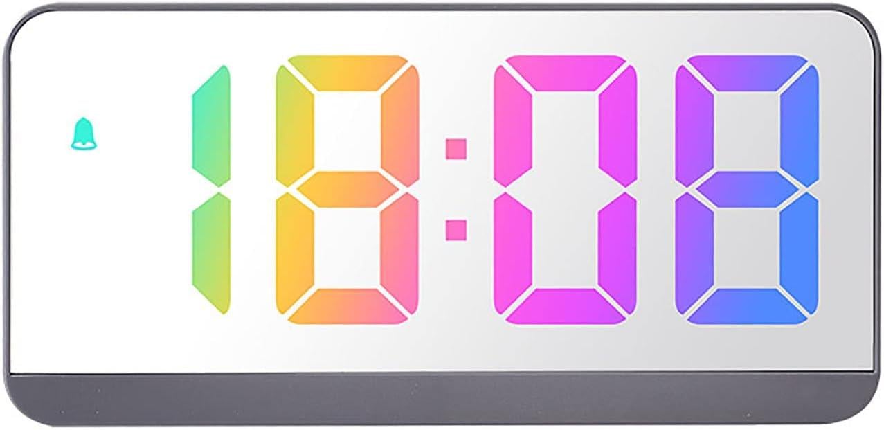 Часы электронные VST-898C от USB с разноцветной подсветкой/будильником и термометром (3812)