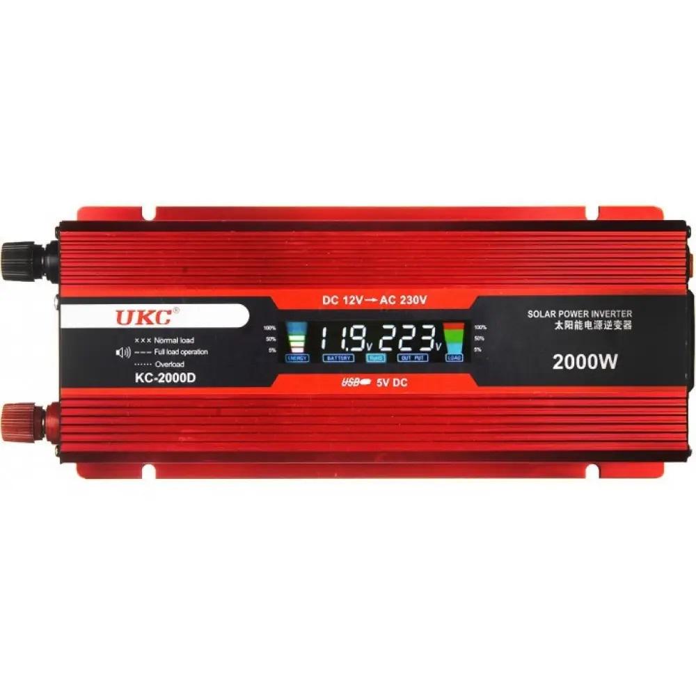 Преобразователь напряжения UN-3057 2000W 12/220 1000W Красный