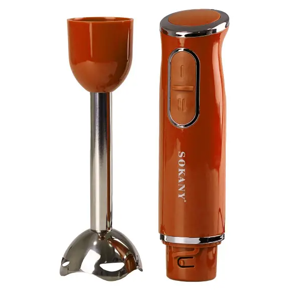 Блендер погружной ручной Sokany SK-1722 из нержавеющей стали Оранжевый - фото 2 Блендер погружной ручной Sokany SK-1722 из нержавеющей стали Оранжевый - фото 2