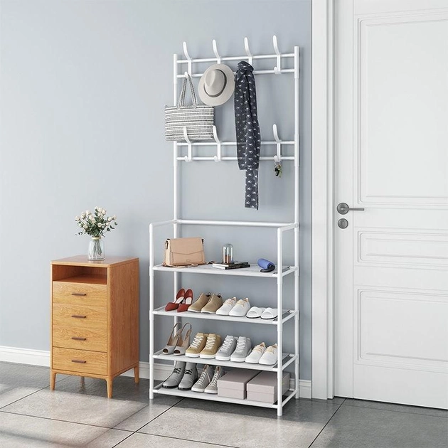 Вішалка універсальна для одягу New simple floor clothes rack 60х29,5х151 см (Ф153) - фото 1