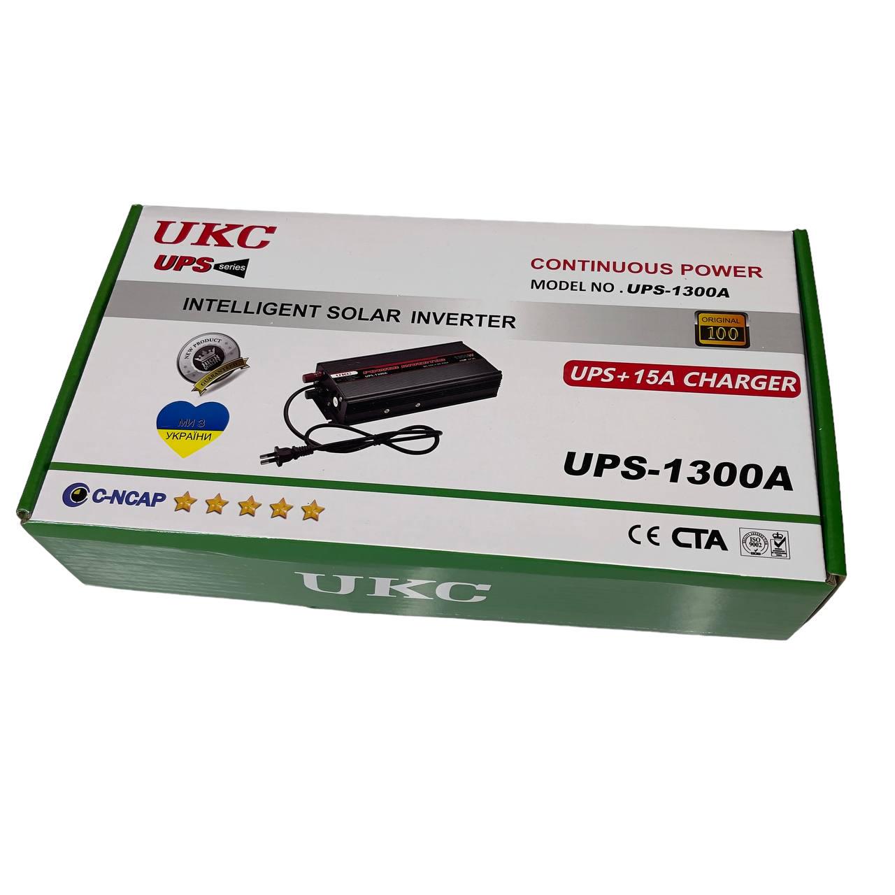 Інвертор з функцією підзарядки акумулятора UKC UPS-1300A 12V-220V 1300W - фото 2