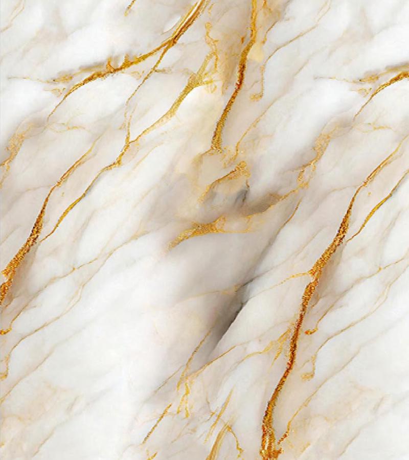 Декоративні самоклеючі панелі для стін мармур золотисті прожилки вініл 600х300х2 мм Світло-бежевий глянець (F033)