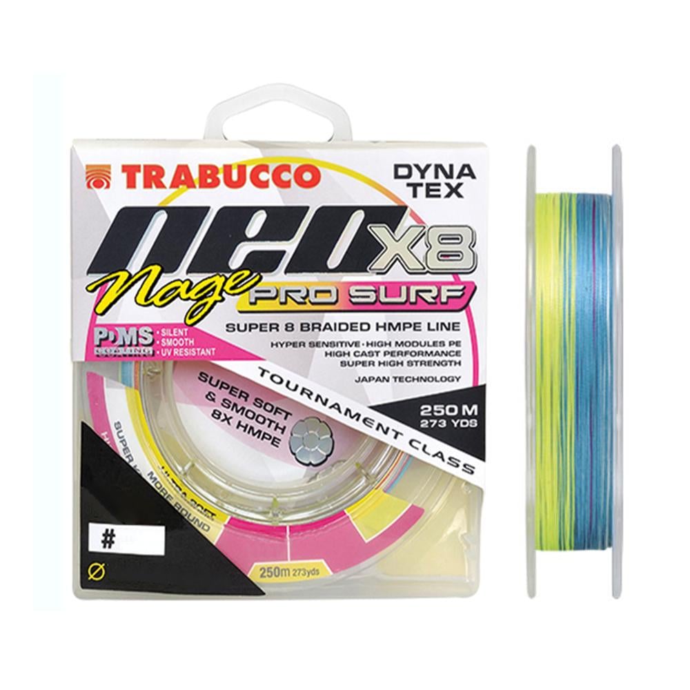 Шнур серфовый Trabucco Dyna-TEex Neo 8X SURF 0.084мм 250м 3.63кг