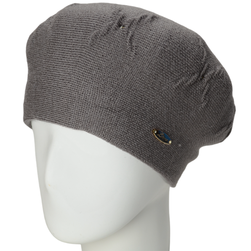 Берет женский Lirus Клара двойной на стойке Дым