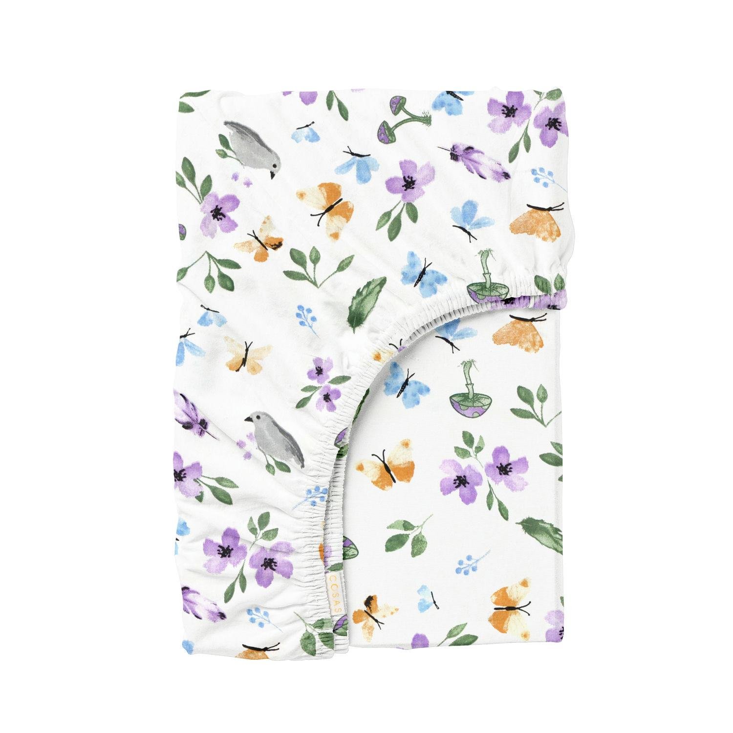 Простынь Cosas на резинке в детскую кроватку 60x120 см Birds (4822052192832)