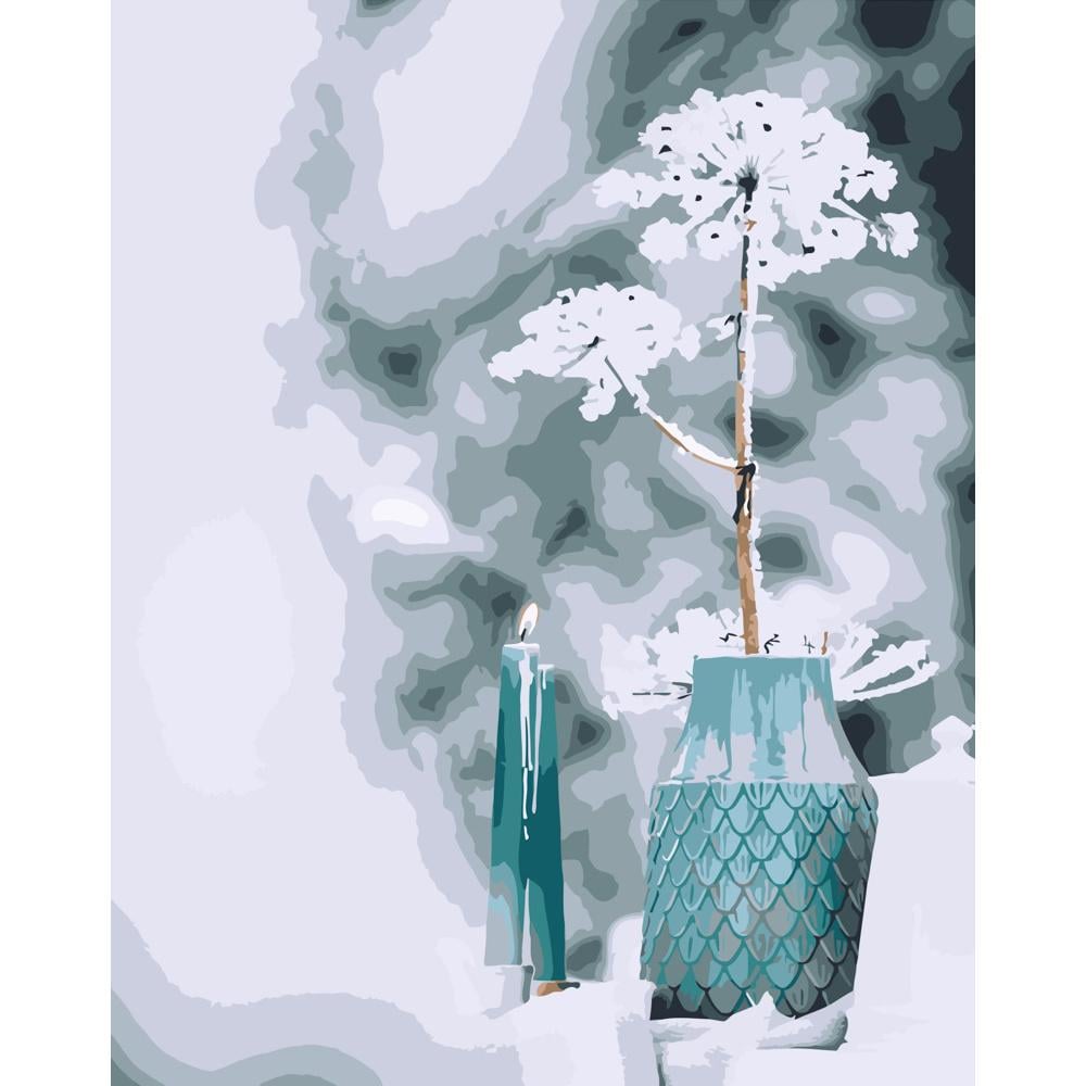 Картина за номерами Strateg Преміум Гілочка у горщику 40x50 см (DY071) Картина за номерами Strateg Преміум Гілочка у горщику 40x50 см (DY071)