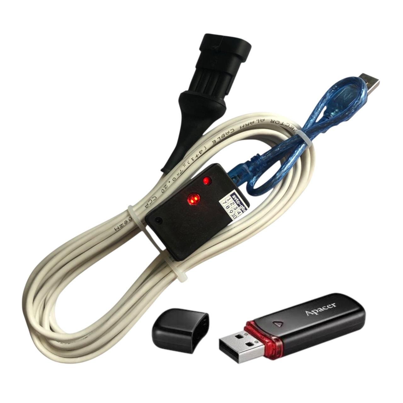 Кабель для диагностики и настройки ГБО AEB плюс флешка з програмами ГБО та драйверами (2527595023)