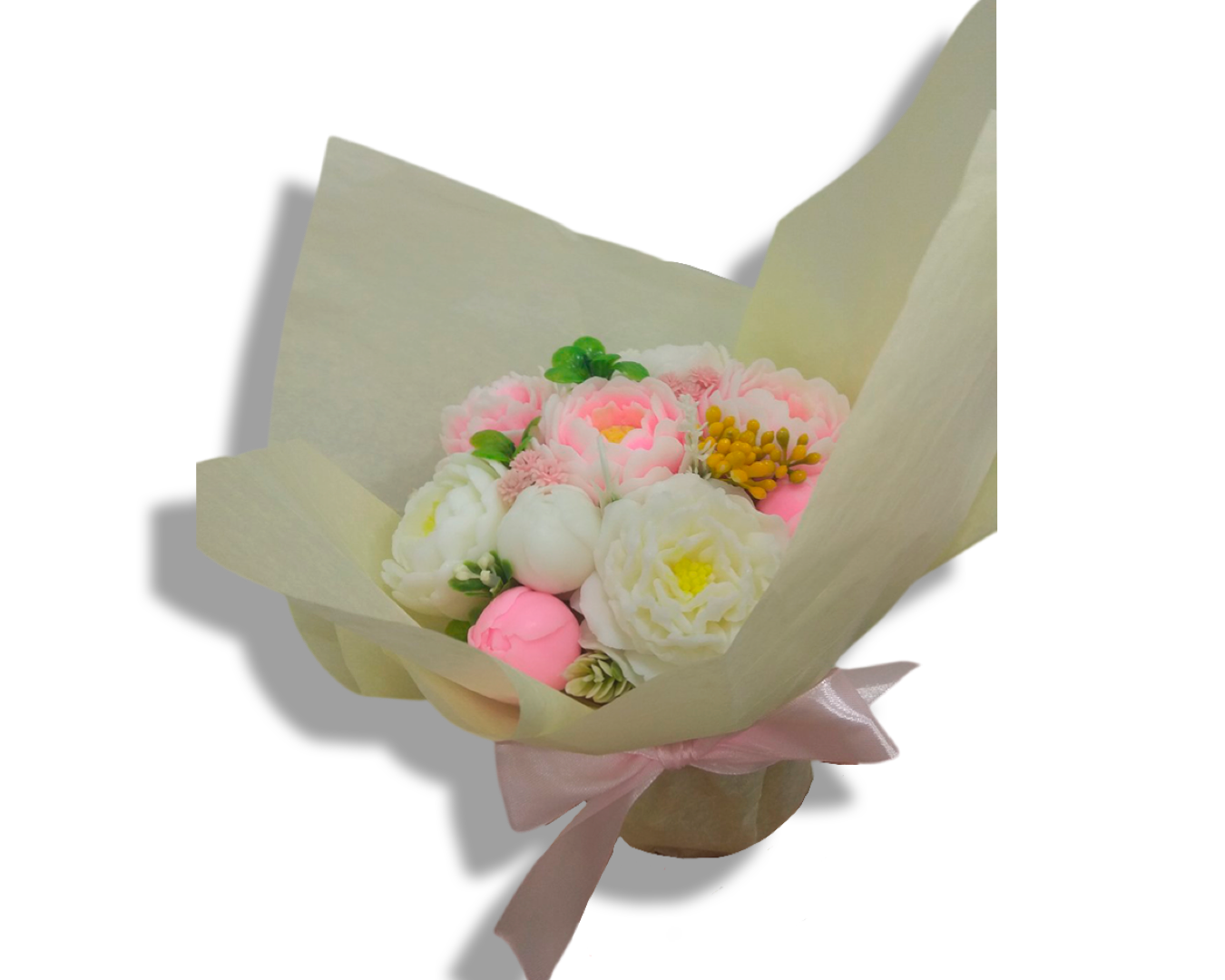 Мыло сувенирное ароматизированное Букет пионов махровых в супнике