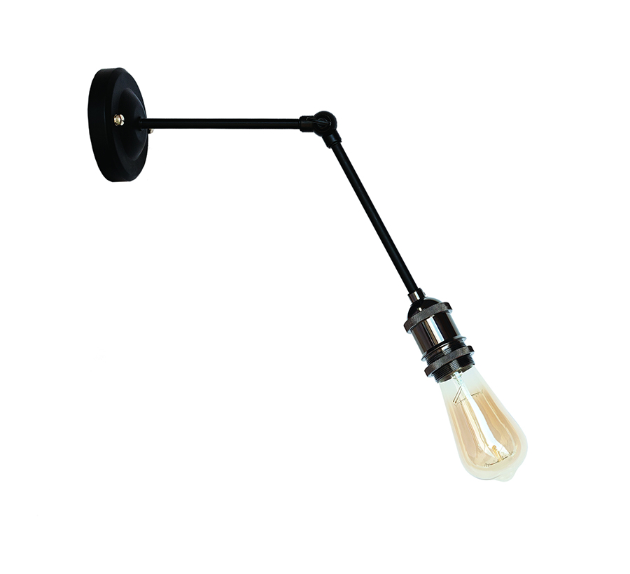 Бра Levistella Lofty длинное с патроном AMP12 Черный хром (1963530553)