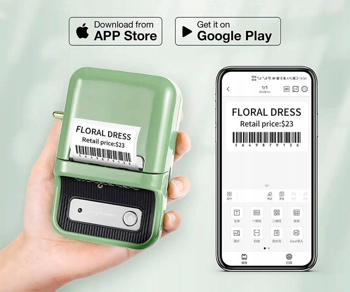 Принтер этикеток-стикеров Niimbot B21 Green 230 этикеток (2353726311) - фото 3 Принтер этикеток-стикеров Niimbot B21 Green 230 этикеток (2353726311) - фото 3