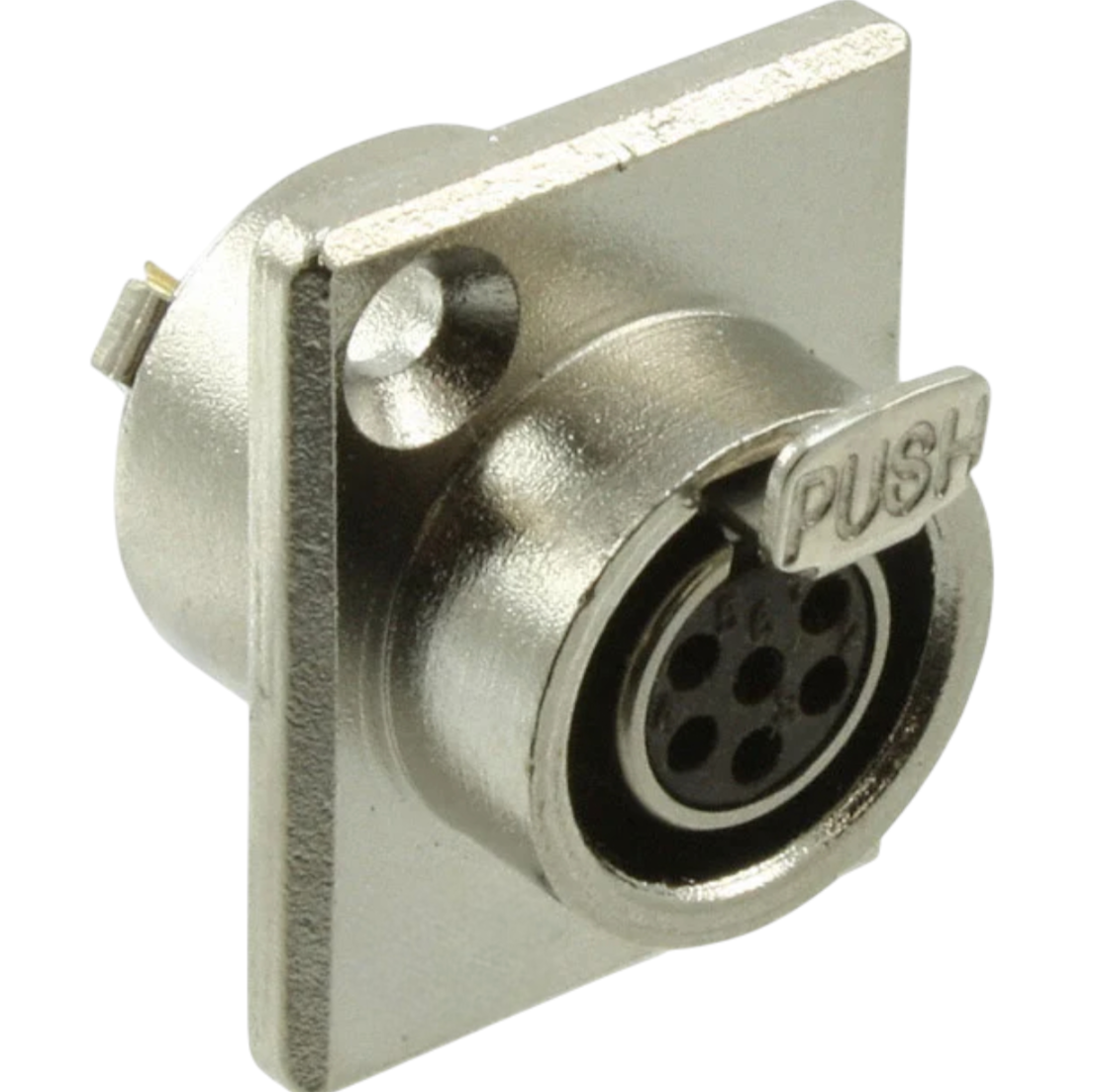 Панельний роз'єм-гніздо Moco mini XLR 6-контактне з фланцем на 2 отвори SA107-6P для світлового обладнання 1 шт. (000049393_1) - фото 10 Панельний роз'єм-гніздо Moco mini XLR 6-контактне з фланцем на 2 отвори SA107-6P для світлового обладнання 1 шт. (000049393_1) - фото 10