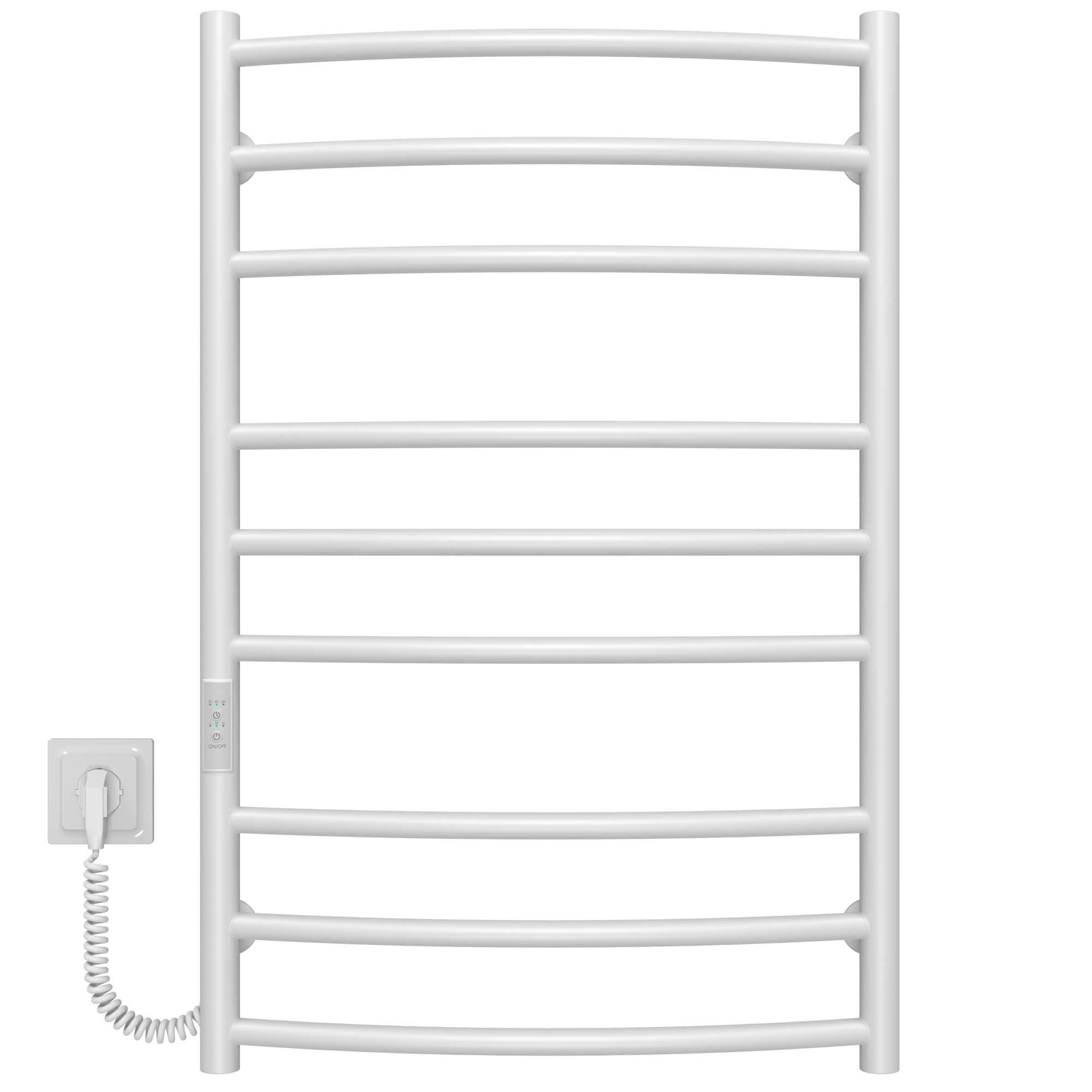 Полотенцесушитель электрический Deffi Классик Элит П9 WD03 левое подключение нержавеющая сталь 400х800 мм Белый (C.KE.80.40.9.E.W.L.3)