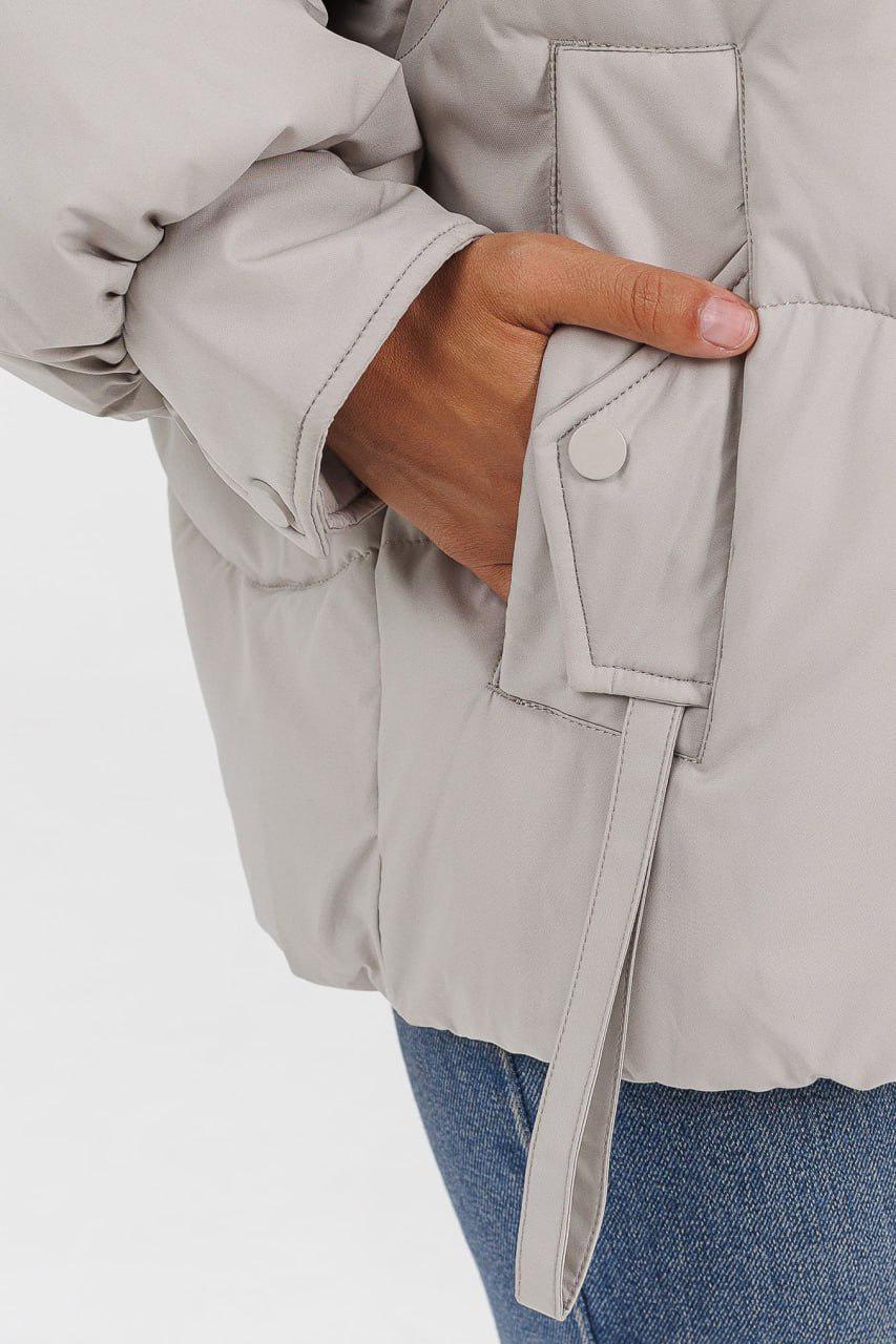 Куртка-пуховик жіноча Черепашка L Айворі (5601b/L) - фото 3 Куртка-пуховик жіноча Черепашка L Айворі (5601b/L) - фото 3