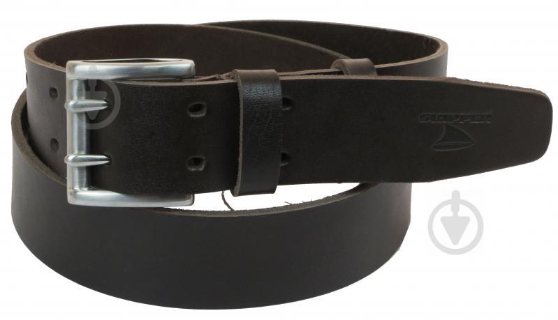 Кожаный ремень Skipper 110-130 x 4.5 см Темно-коричневый (1182-45)