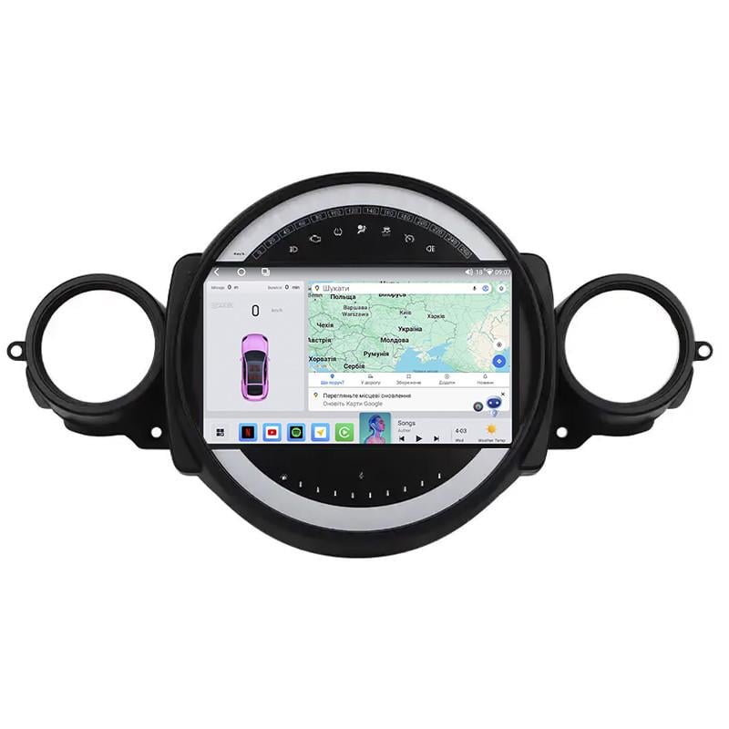 Автомагнитола штатная Lesko для Mini Clubman I Рестайлинг 2010-2014 4/64 QLED CarPlay 4G Wi-Fi GPS Prime 9" (27282076)