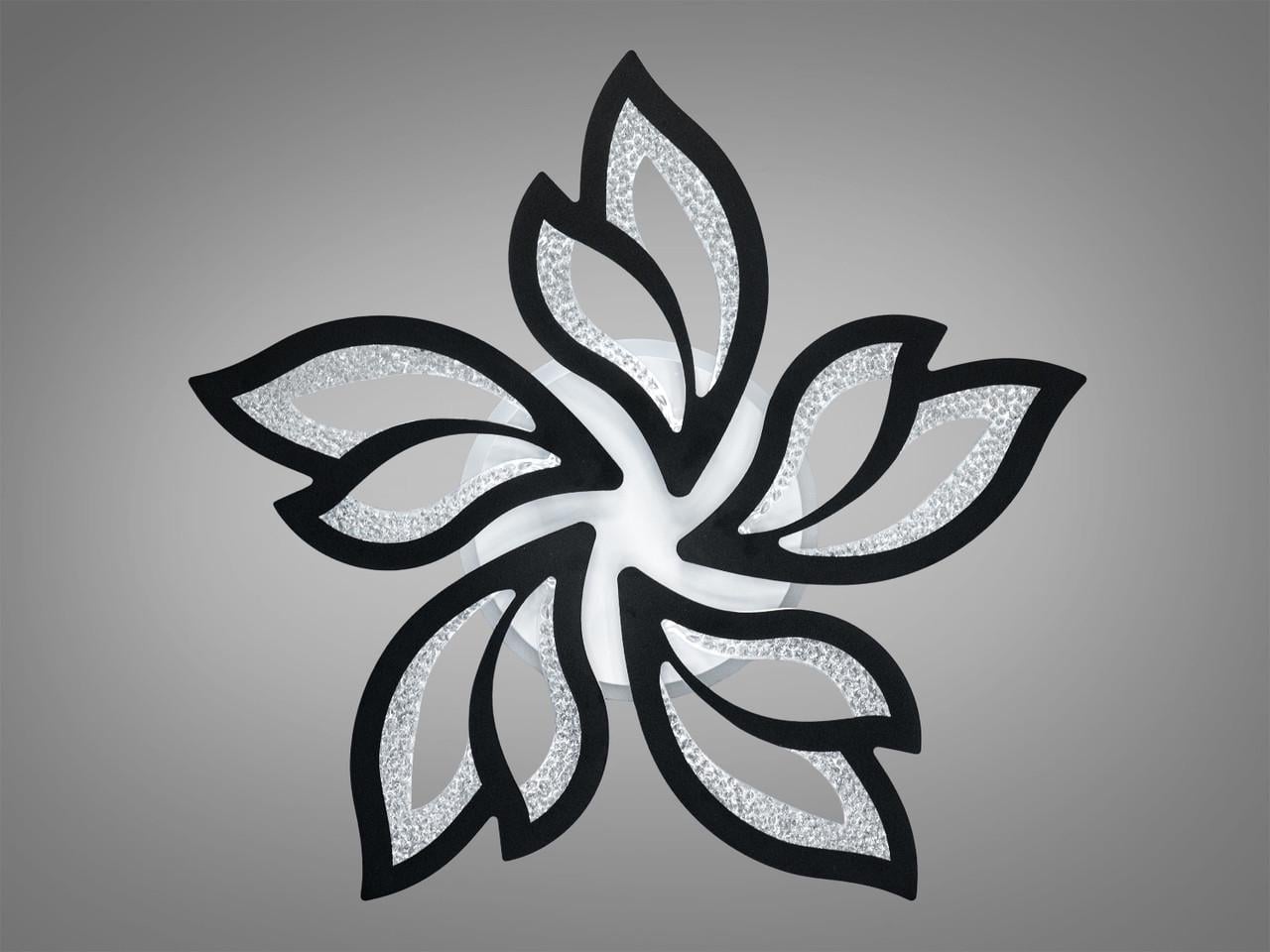 Люстра светодиодная в форме цветка с димером и пультом 80W для гостиной (2455/5BK)