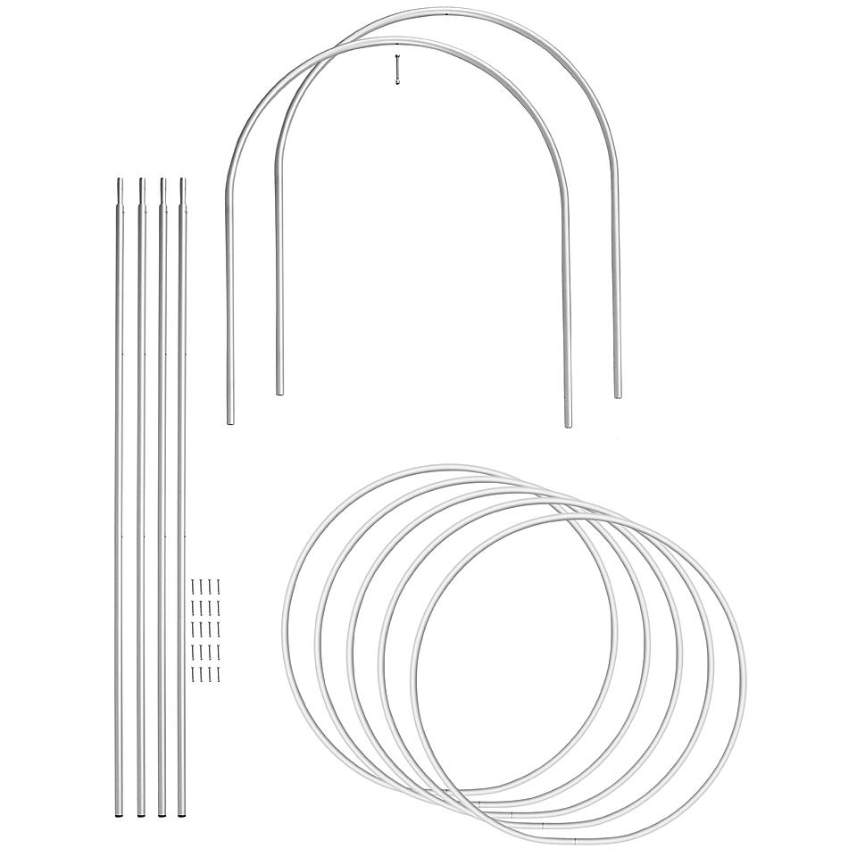 Опора для растений арочно-кольцевая на пять колец 2400х500х500 мм (АКО-D16/D8-2400*500/5) - фото 3 Опора для растений арочно-кольцевая на пять колец 2400х500х500 мм (АКО-D16/D8-2400*500/5) - фото 3