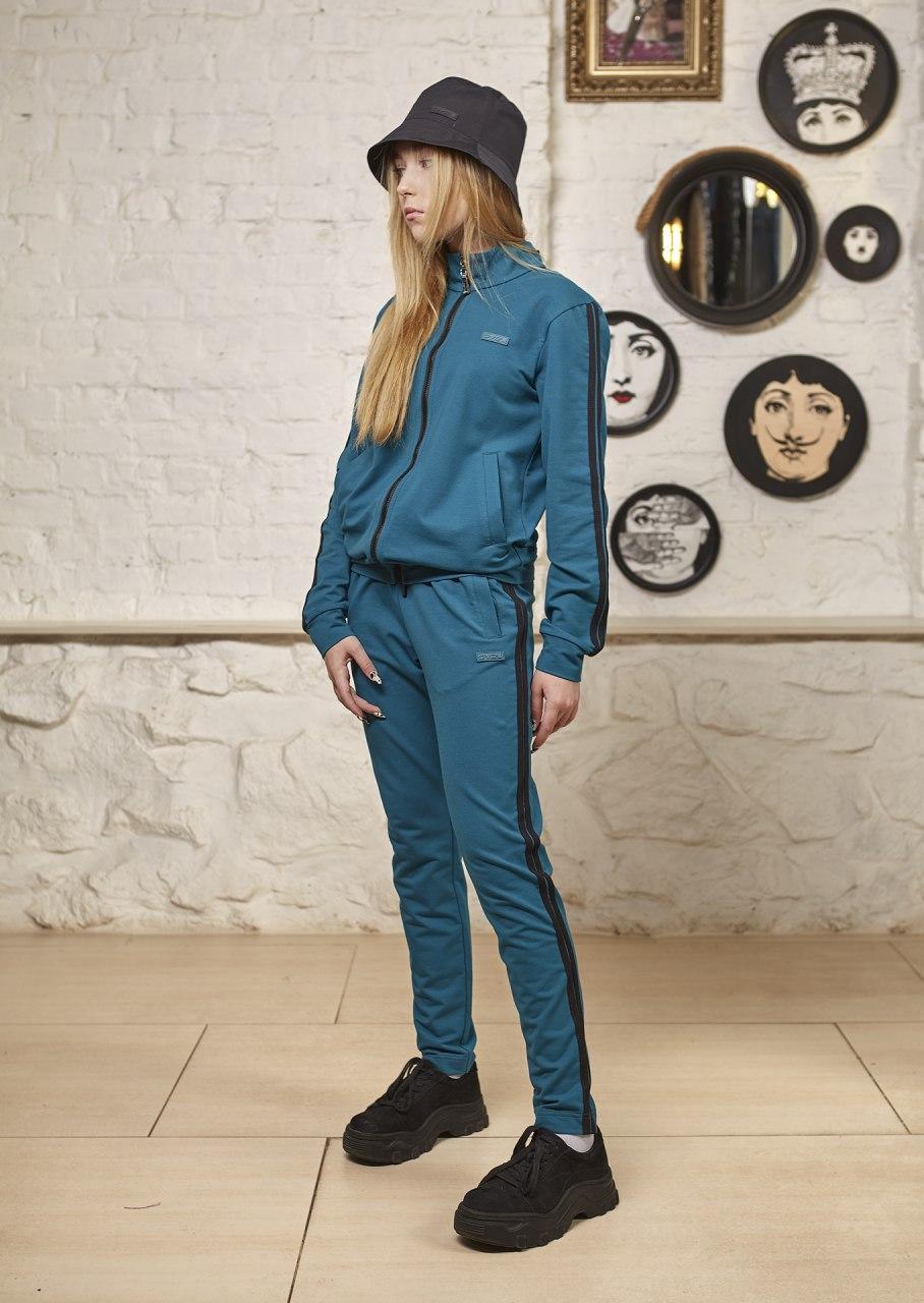 Брюки спортивные для девочки OV2U 164 см Изумрудный