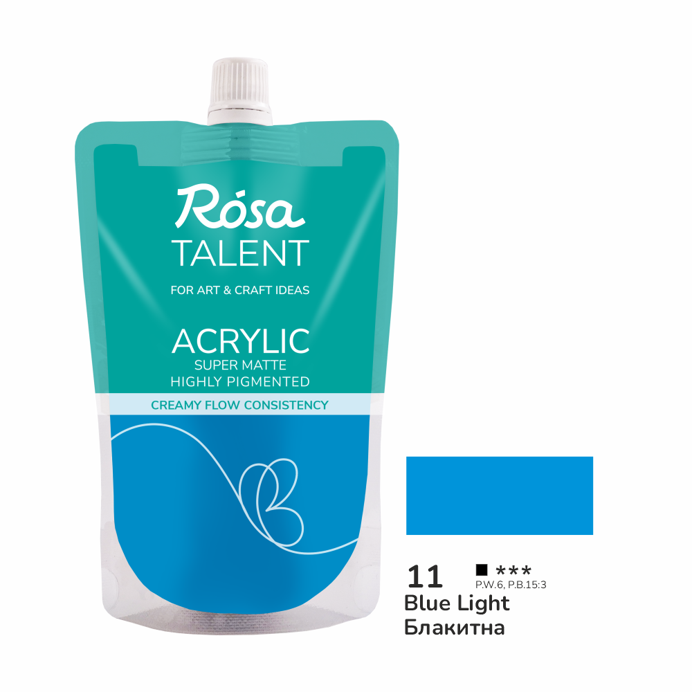 Акриловая краска Rosa Talent 200 мл 11 Синяя (Az1-4823098548959)