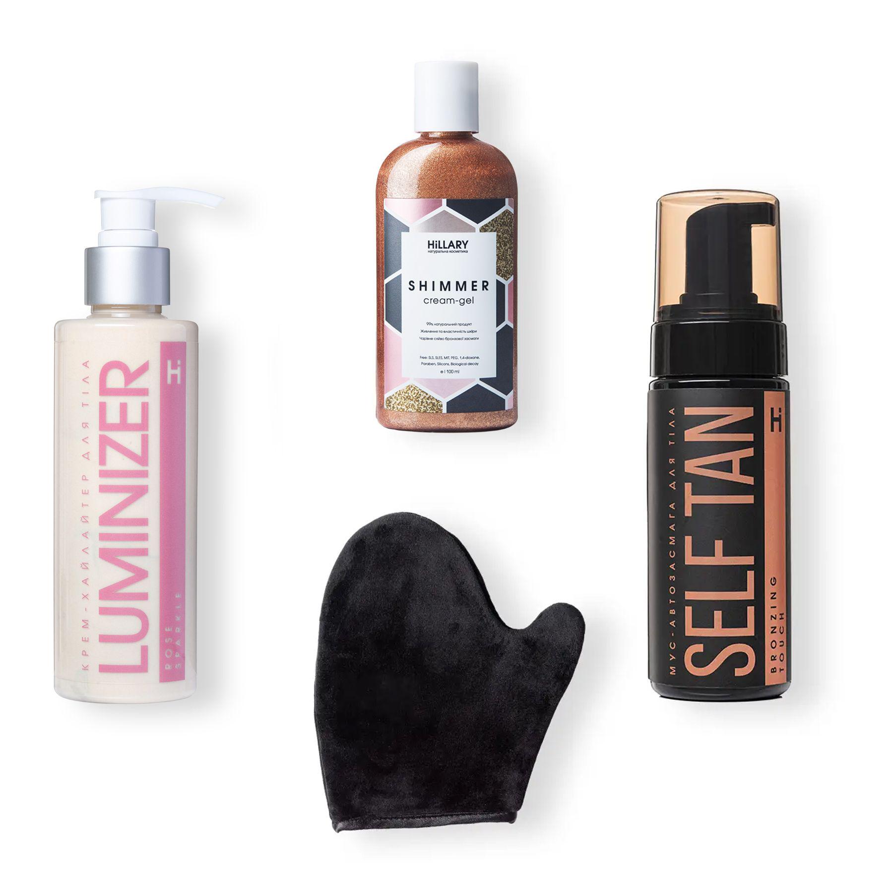 Набор для загара Hillary bronze tan 4 предмета