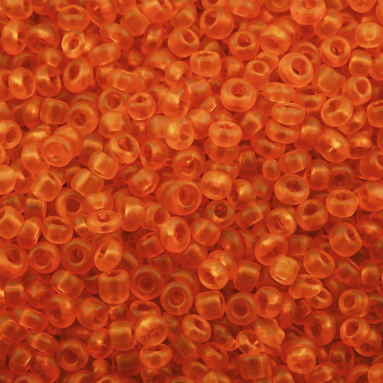 Бисер Матовый прозрачный 2 мм 25 г Оранжевый (БР0002з33)