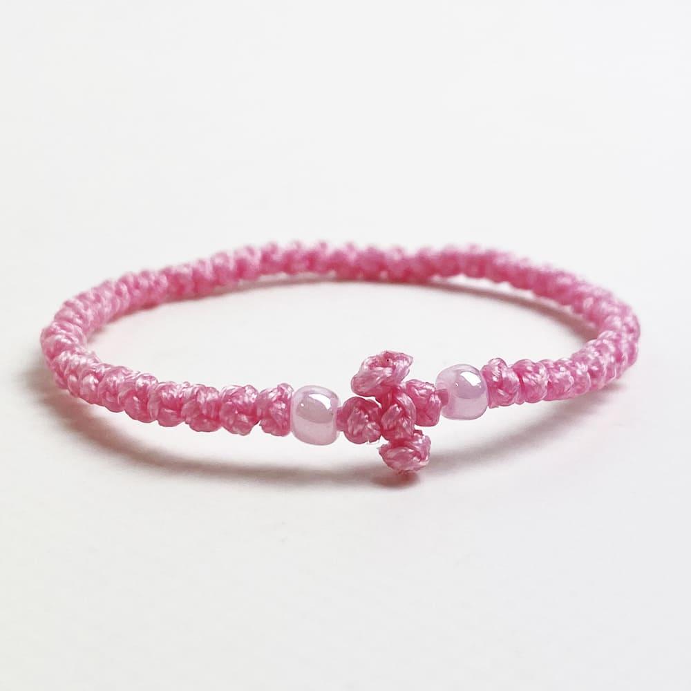 Браслет Греческий Комбоскини Розовый (8509)