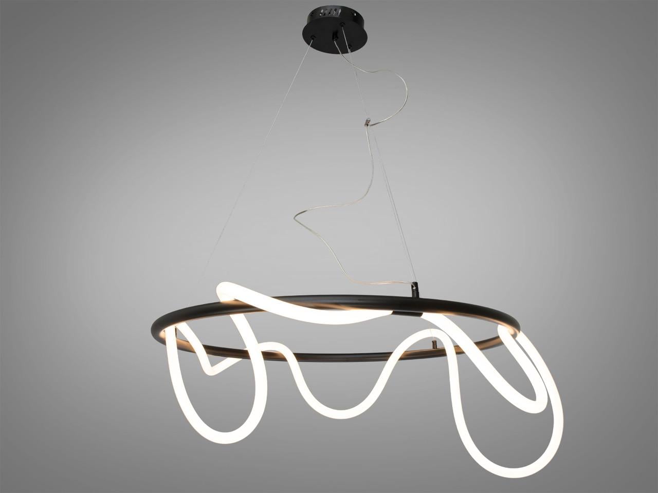 Люстра LED SY9752-D800BK-LS Шланг для артпространств 48 W Черный Люстра LED SY9752-D800BK-LS Шланг для артпространств 48 W Черный