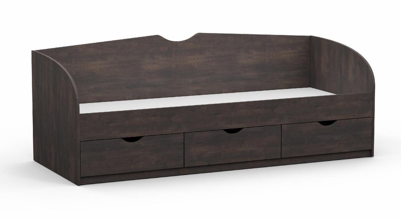 Ліжко односпальне Kontinent L-8 із шухлядами 80х200 см Дуб Конкордія (86221741) - фото 1 Ліжко односпальне Kontinent L-8 із шухлядами 80х200 см Дуб Конкордія (86221741) - фото 1