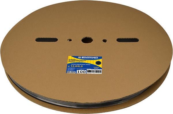 Трубка термоусадочная АСКО-УКРЕМ 12/6 мм 100 м Черный (28684005)