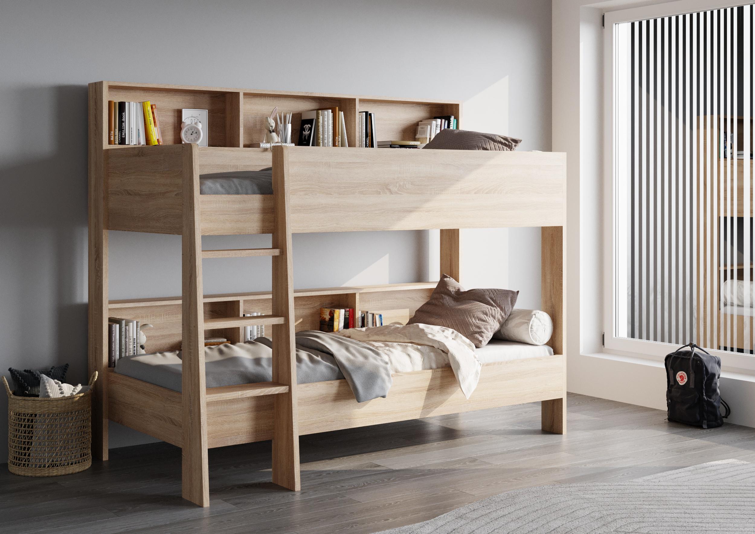 Ліжко дитяче підліткове Sway двоярусне Дуб сонома (SW8843)