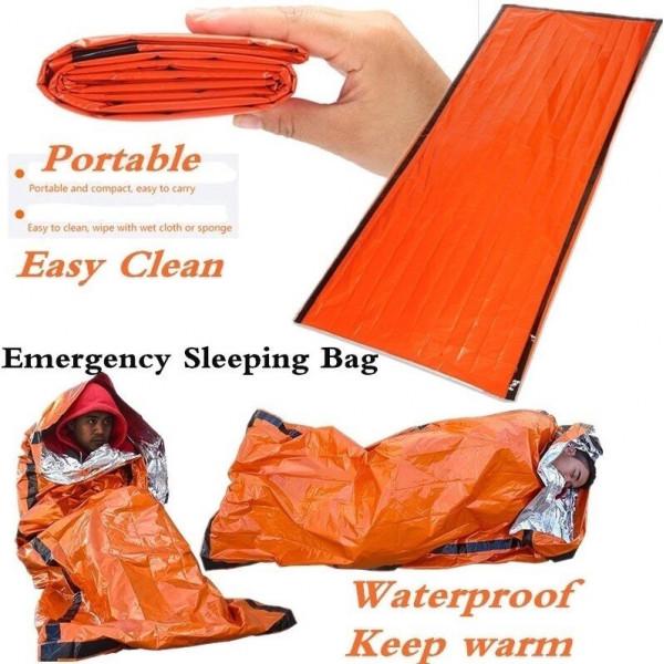 Аварийный мешок выживания Водонепроницаемый легкий аварийный спальный Мешок оранжевий - фото 2
