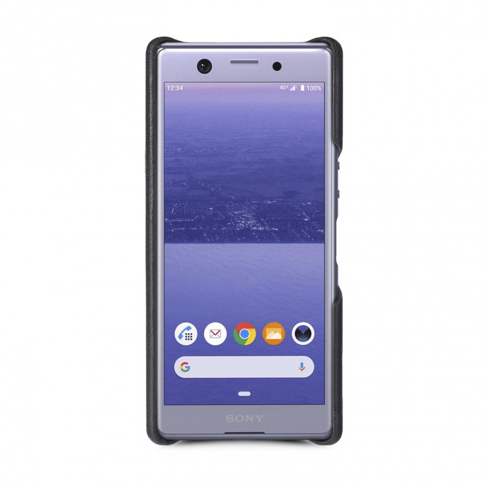 Кожаная накладка Stenk Cover для Sony Xperia Ace Черный (69454)