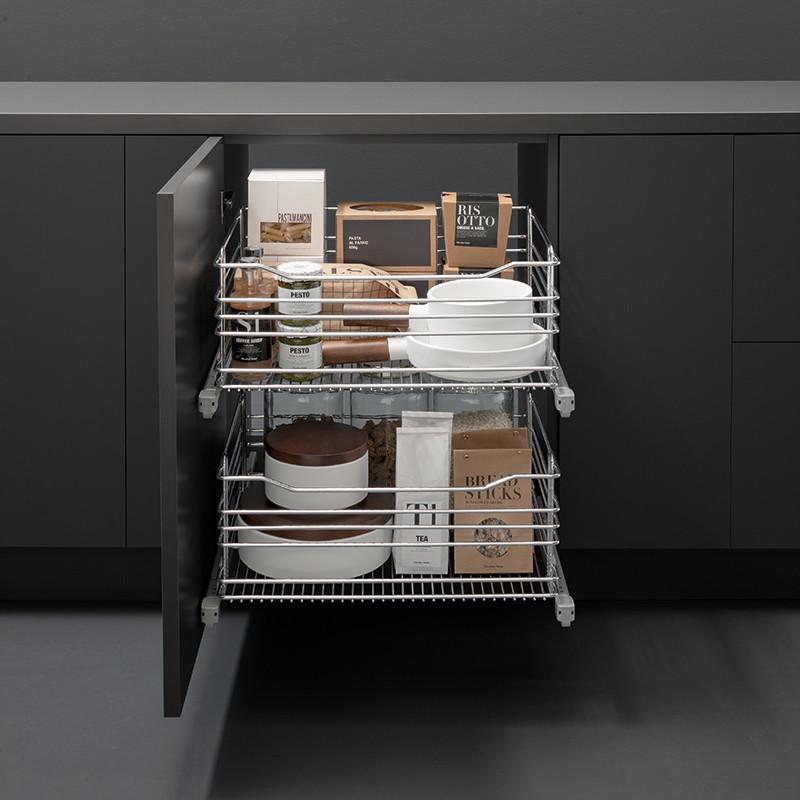 Кошик для посуду Vibo висувний 200x600 мм Хром (CCATGM60C) - фото 2 Кошик для посуду Vibo висувний 200x600 мм Хром (CCATGM60C) - фото 2