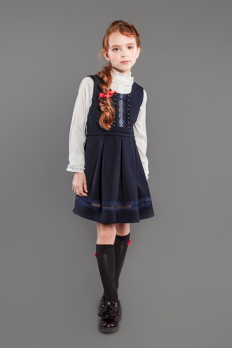 Сарафан детский Cvetkov Белла 330 г/м² 134 см Синий (2000000075280)