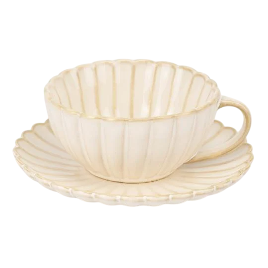 Чашка с блюдцем Элеганс керамическая 250 мл (90716)