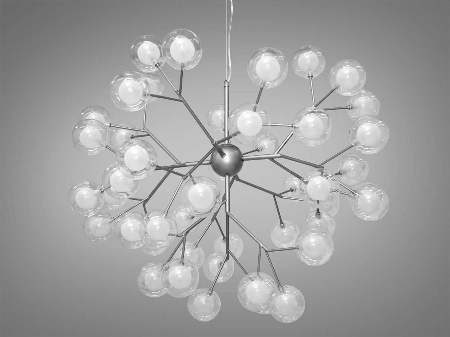 Люстра подвесная Светлячок 45 ламп Хром сатин (887-45B SL) - фото 2 Люстра подвесная Светлячок 45 ламп Хром сатин (887-45B SL) - фото 2