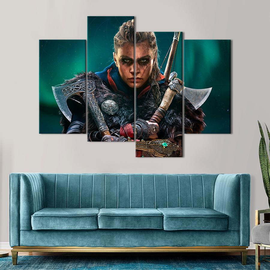 Настенний декор Сестра Волка Эйвор Варинсдоттер Assassin’s Creed Valhalla 149x106 см (A203-4)