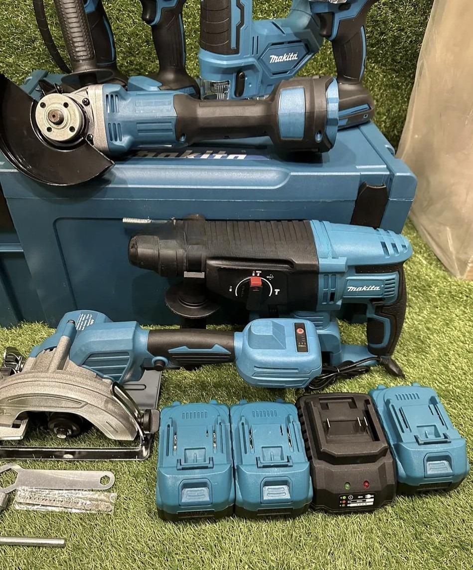 Набор аккумуляторных электроинструментов Makita 48V 7в1 Шуруповерт/Веткорез/Болгарка/Перфоратор/Гайковерт/Циркулярная пила/Лобзик 3 АКБ Черный - фото 4 Набор аккумуляторных электроинструментов Makita 48V 7в1 Шуруповерт/Веткорез/Болгарка/Перфоратор/Гайковерт/Циркулярная пила/Лобзик 3 АКБ Черный - фото 4