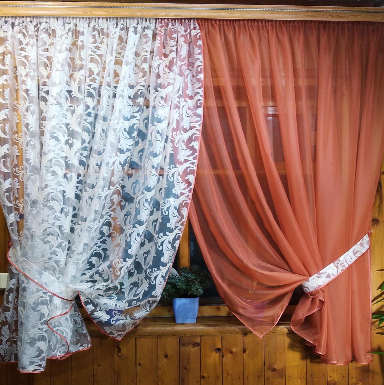 Шторы Вероника вензель Терракотовый (1161896164) - фото 2