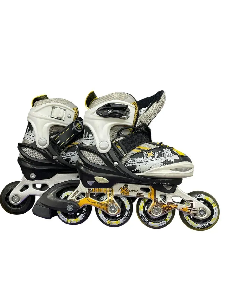 Ролики детские Amigo Lanos р. 30-33 Черно-желтый - фото 2