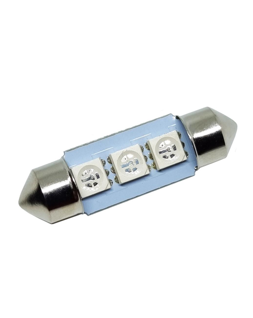 Автомобильная лампа светодиодная LEDUA S85 41 мм 3 SMD 5050 12V Синий (62) Автомобильная лампа светодиодная LEDUA S85 41 мм 3 SMD 5050 12V Синий (62)