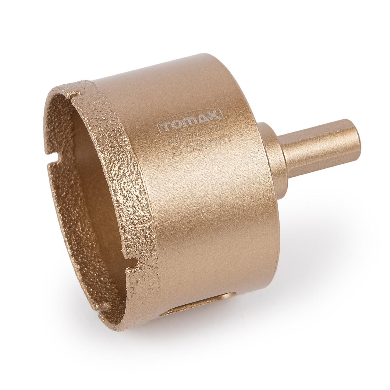 Коронка для плитки/керамогранита TOMAX 55 мм алмазная (1689016518) - фото 1 Коронка для плитки/керамогранита TOMAX 55 мм алмазная (1689016518) - фото 1