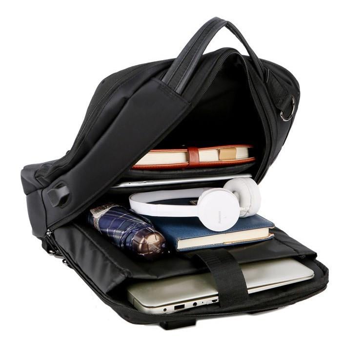 Сумка-рюкзак для ноутбука 15,6" 41х30х13 см Коричневый (СР-1201-2) - фото 4 Сумка-рюкзак для ноутбука 15,6" 41х30х13 см Коричневый (СР-1201-2) - фото 4